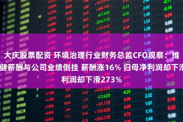 大庆股票配资 环境治理行业财务总监CFO观察：维尔利何健薪酬与公司业绩倒挂 薪酬涨16% 归母净利润却下滑273%